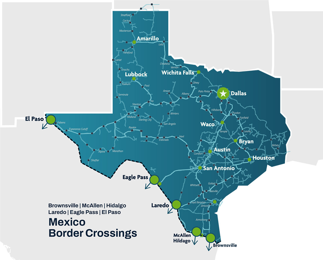map with FiberLight's cross-border connectivity