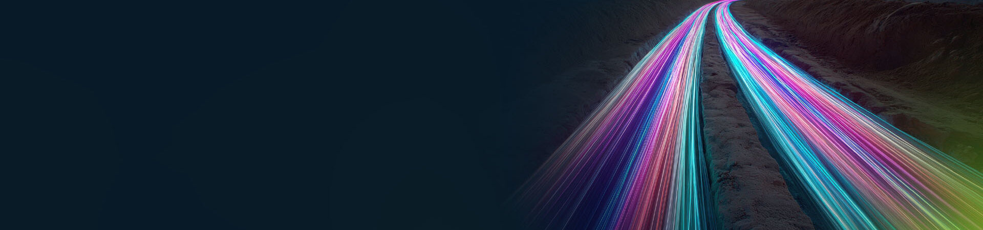 Colorful flowing wires