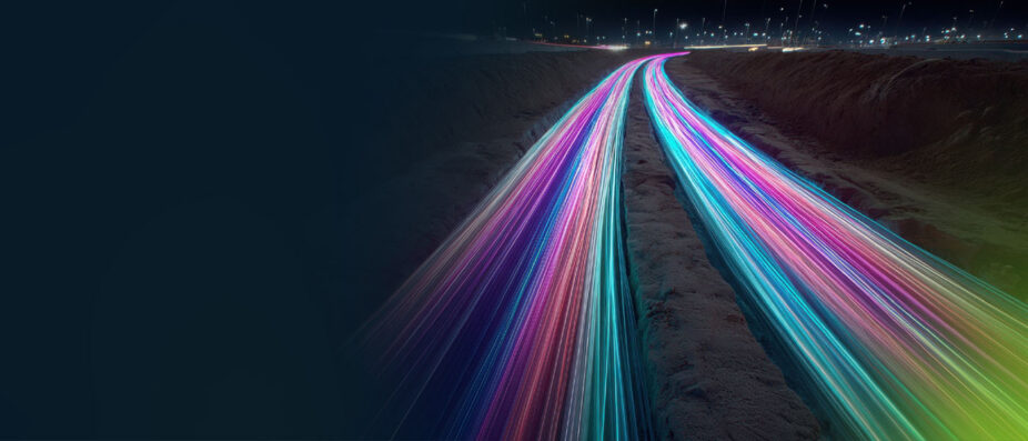 Colorful flowing wires